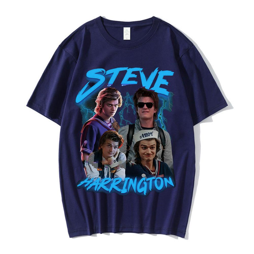 Steve Harrington Tshirts Unisexs Harajuku Graphics Print Tshirt Short Sleeve Pure Cotton Oversize Streetwear Unisex T Shirt