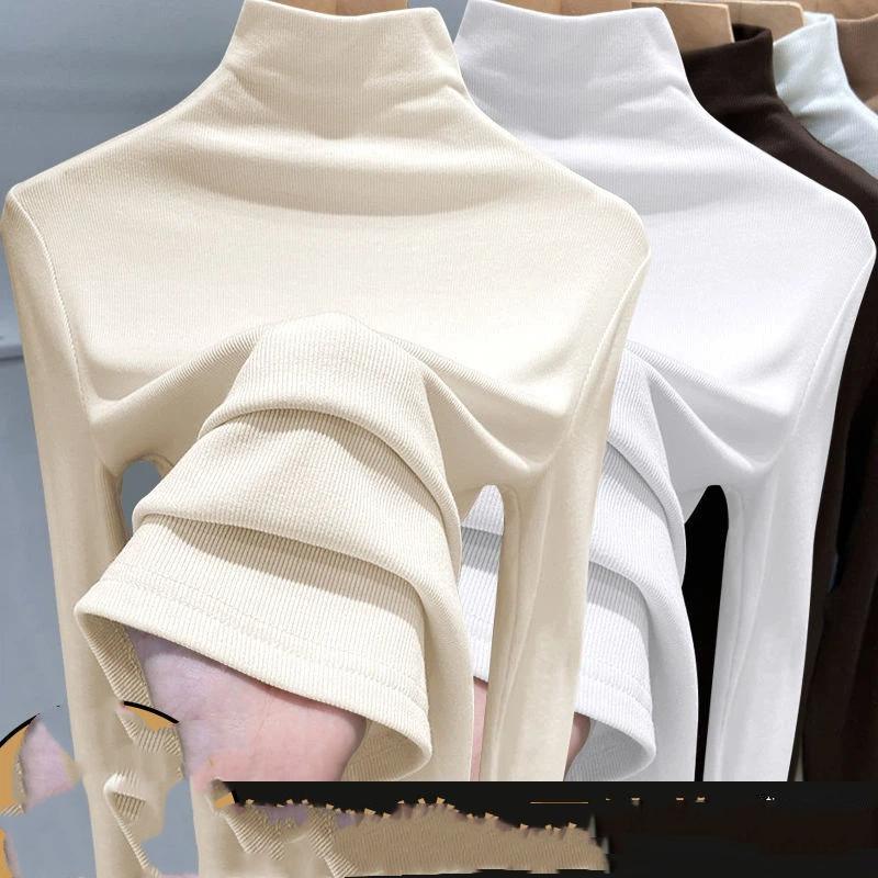 Women's Warm Half High Neck Base Shirt For Autumn And Winter