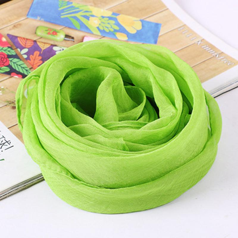 Square Color Solid Chiffon Korean Silk Scarf 70x70cm Summer Sunscreen Thin Transparent Gauze Neck Protection Womans Shawl P71