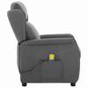 Massage Chair with Cushion Light Grey 93.5 X 67.5 X 101.5 Cm Fabric