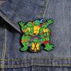 Teenage Mutant Ninja Turtles Character Pin: TMNT Cute Cartoon-Style Metal Enamel Pin Accessory for Clothing and Backpacks