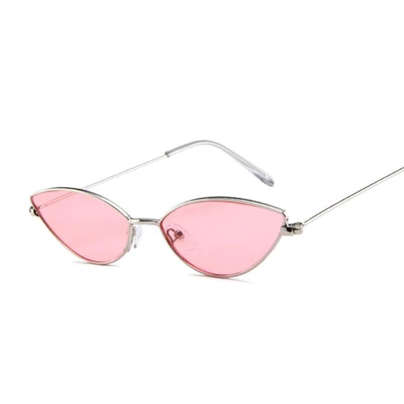 Fashion Vintage Ladies Cat Eye Sunglasses Woman Brand Designer Metal Luxury Rose Gold Mirror Sun Glasses Female UV400