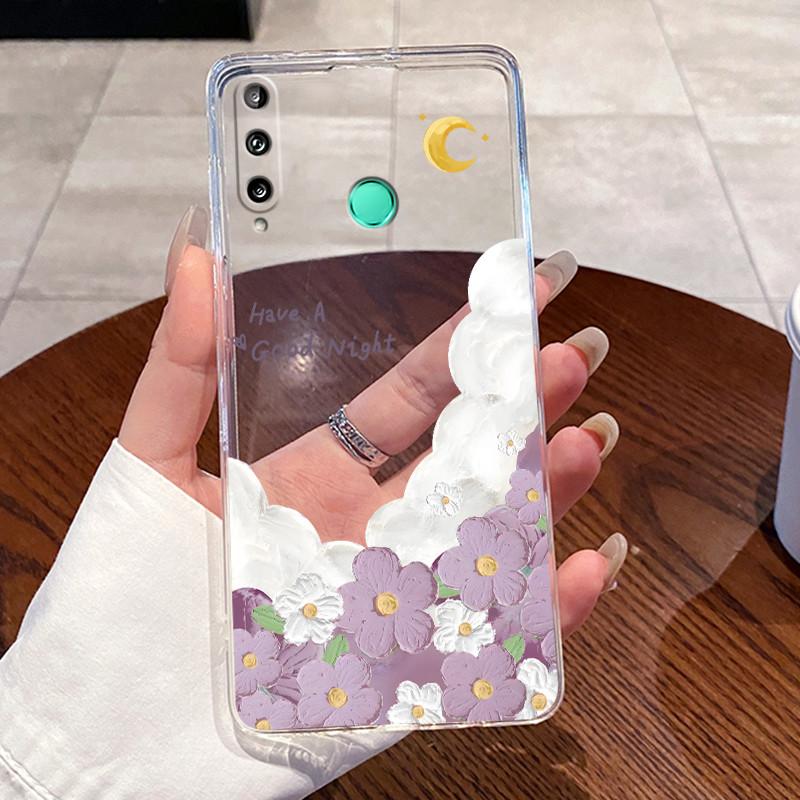 Jelly Casing For Huawei Y7P 2020/P40 lite E/Honor 9C/Y8P 2020/P Smart S Clear Silicone Soft TPU Cover Cute Cat Protective Case