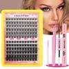 Single Cluster C Curl Multiple Hair False Eyelashes Natural Density 8-18Mdiy Segmented Eyelashes