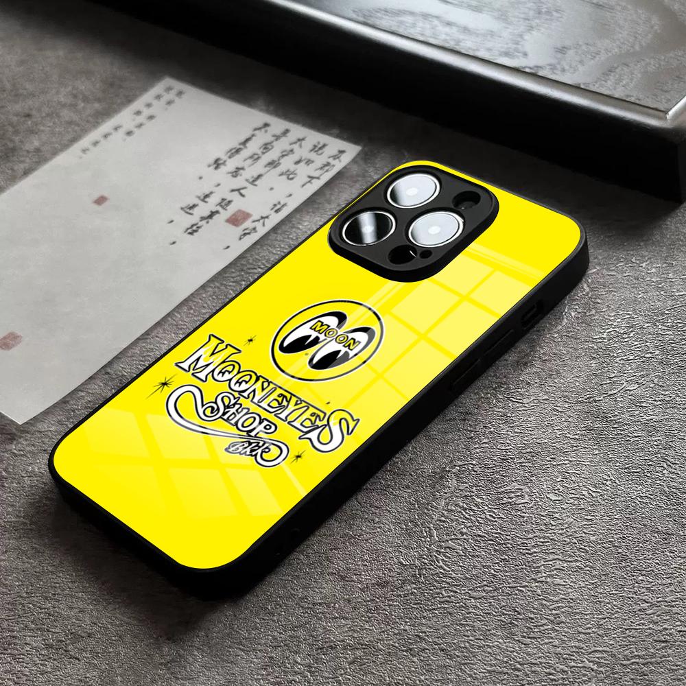 Moon Eyes Phone Case For IPhone 16 Pro Max 15 Plus 14 Pro 12 11 13 Mini X XR XS Max 8 7 Plus SE Glass Cover