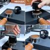 NEOUZA Coffee Distributor - Gravity Self-Adaptive Espresso Portafilter with Leveler and 3-Leaf Clover Base (58mm)