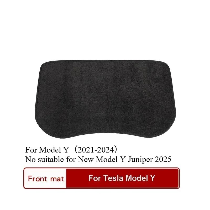 Trunk Mat for Tesla Model3 3+ Model Y Flocking Fabric Pad Front Rear Trunk Cargo Tray Storage Box Mats Flannel Cushion 2017-2024