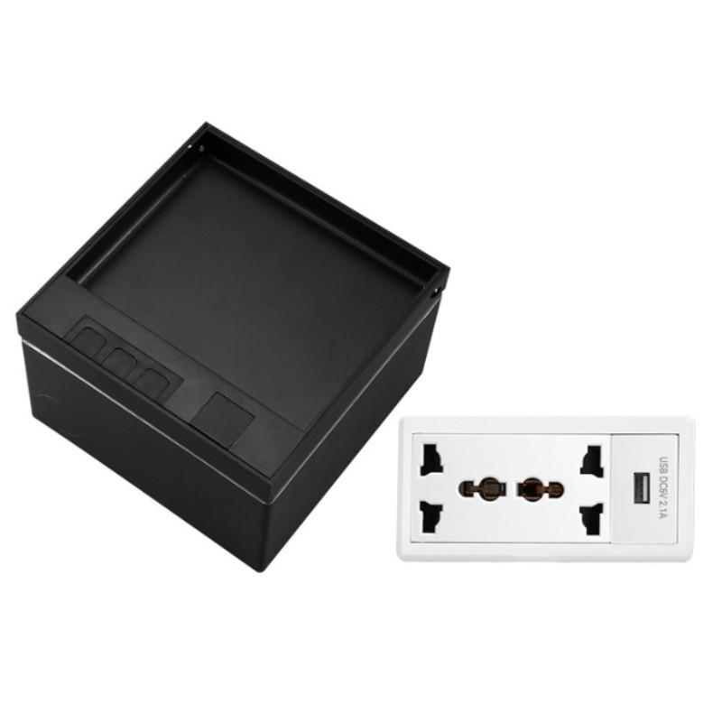 Marble Style Hidden Socket Factory Stainless Steel Embedded Power Socket Multifunctional Universal Floor Socket