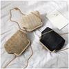 Mouth Gold Small Bag Female Wild Messenger Bag Chain Shoulder Fashion Clip Mouth Straw Bag