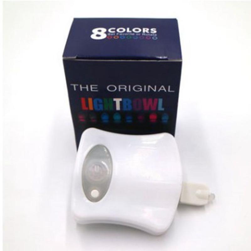 8/16 Colors Backlight for Toilet Bowl WC Toilet Seat Lights with Motion Sensor Smart Bathroom Toilet Night Light LED Toilet Light