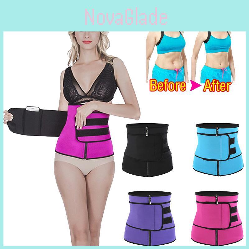 Luxuriöser Damen Taillentrainer Neopren Gürtel mit Sauna Schweiß Body Shaper zur Bauchkontrolle und Rückenstützung