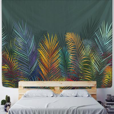 Arazzo da Parete Pianta Tinta Unita Semplice Boemo Poliestere Telo Decorativo da Sfondo per Camera da Letto