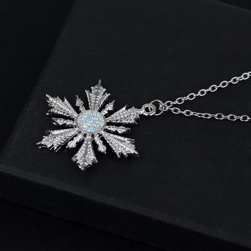 Halskette mit Schneeflocken-Anhänger für Frauen, Schmuck, Geschenk zum Jahrestag, Hochzeitsgeschenk