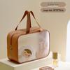 Large Capacity Waterproof PU Makeup & Toiletry Bag - Portable Travel Storage