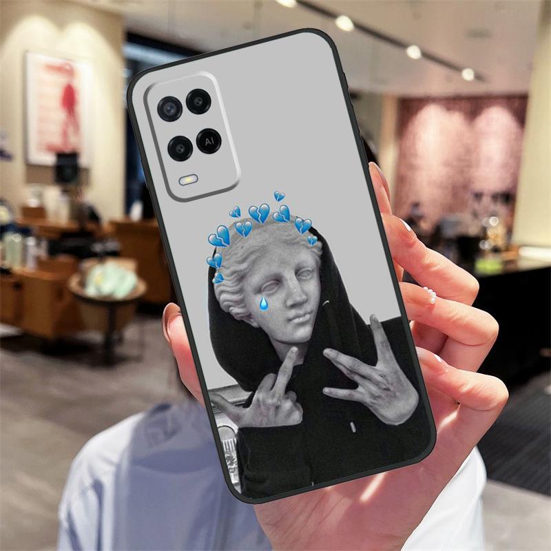 Famous Aesthetic Statue Case For Oppo A94 A54 A40 A60 A80 A98 A78 A18 A38 A58 A16 A76 A96 A17 A77 A74 A57S A15 Cover