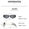 Trendy Cat Eye Sunglasses Retro Fashion Sun Protection High-end Feel Metal Legs Outdoor Travel Sunglasses UV400 Shades Eyewear