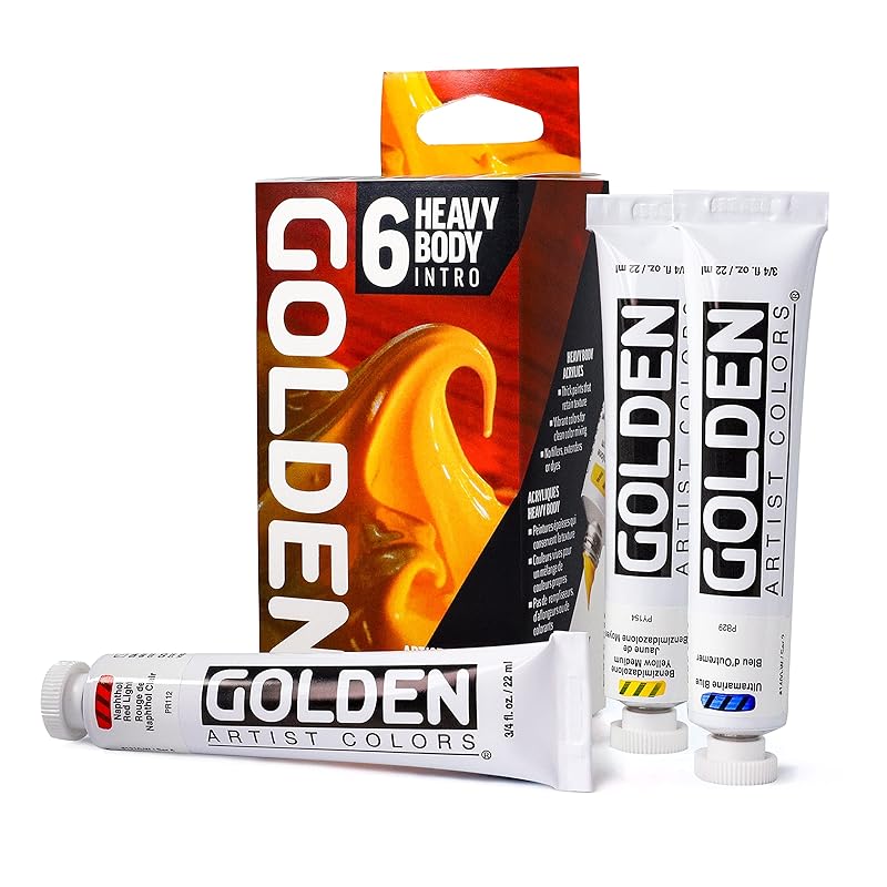 

Golden Acrylic Heavy Body 22ml 0075 intro 6 color set 13100075
