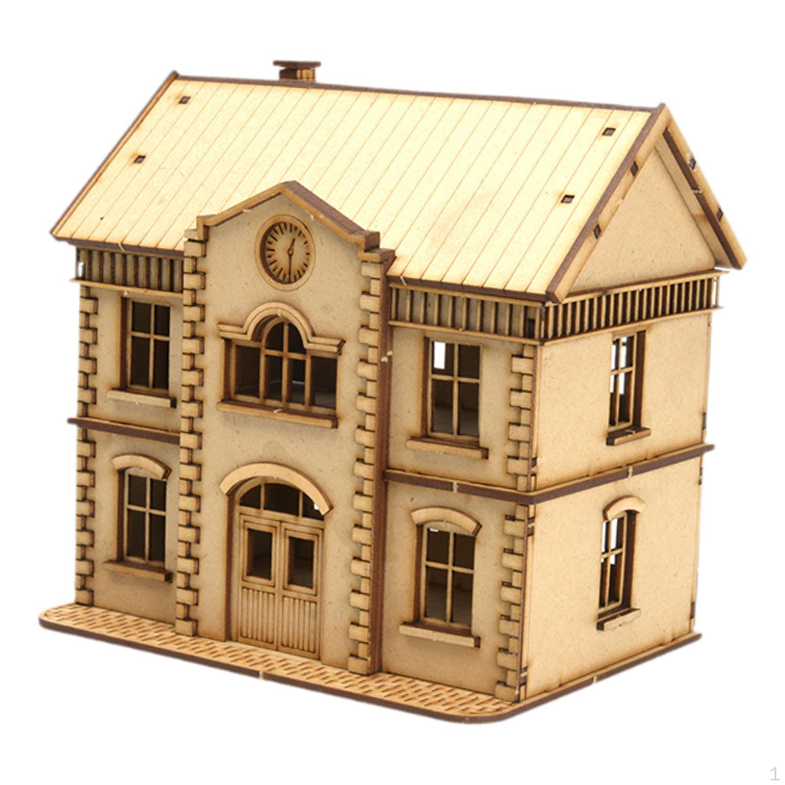 

1/72 Европейский Модель Дома Миниатюрный Дом DIY Украшение Легкая Сборка Ручная Работа Украшение