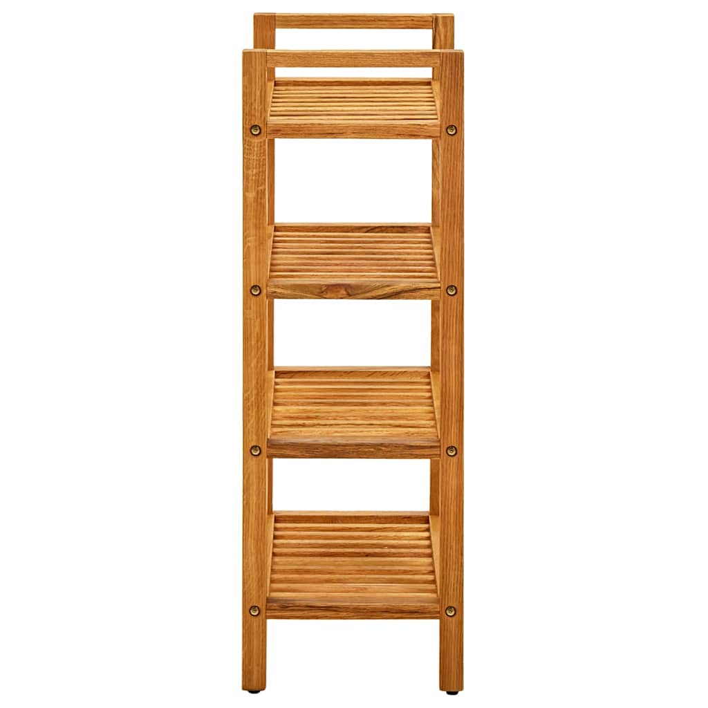 Vidaxl Stojak Na Buty Z 4 Półkami, 50X27X80 Cm, Lite Drewno Dębowe