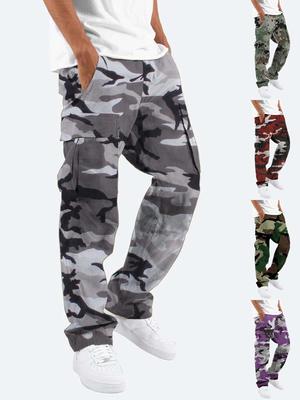 Pantalones Cargo Deportivos para Hombre Camuflados para Exteriores 2024 con Bolsillos con Cordón