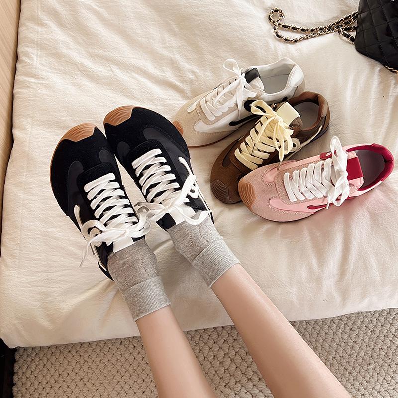 Dexun Shoes Women's Spring 2025 New Thick-soled Heightening Casual Sports Shoes Lightweight Forrest Gump Shoes Single Shoes Running Shoes