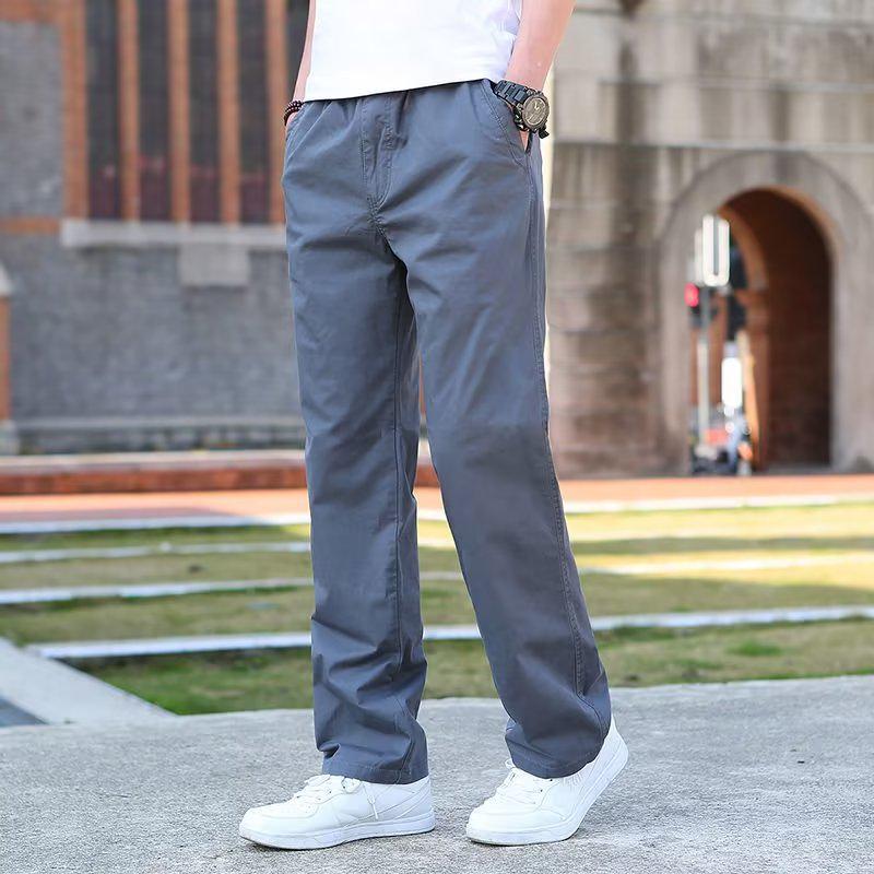 Men's Fashion Trend Straight Workwear Pants - High-Quality, Versatile Casual Trousers for Spring and Autumn
