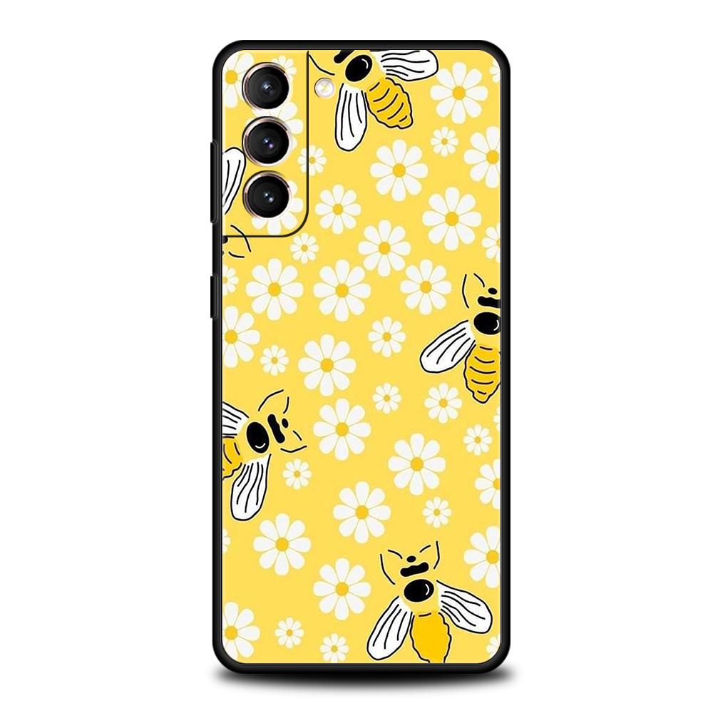 Bee Honey Phone Case For Samsung Galaxy S25 Edge S24 S23 S22 Ultra S20 S21 FE 5G S10 S9 Plus S10E Soft Cover