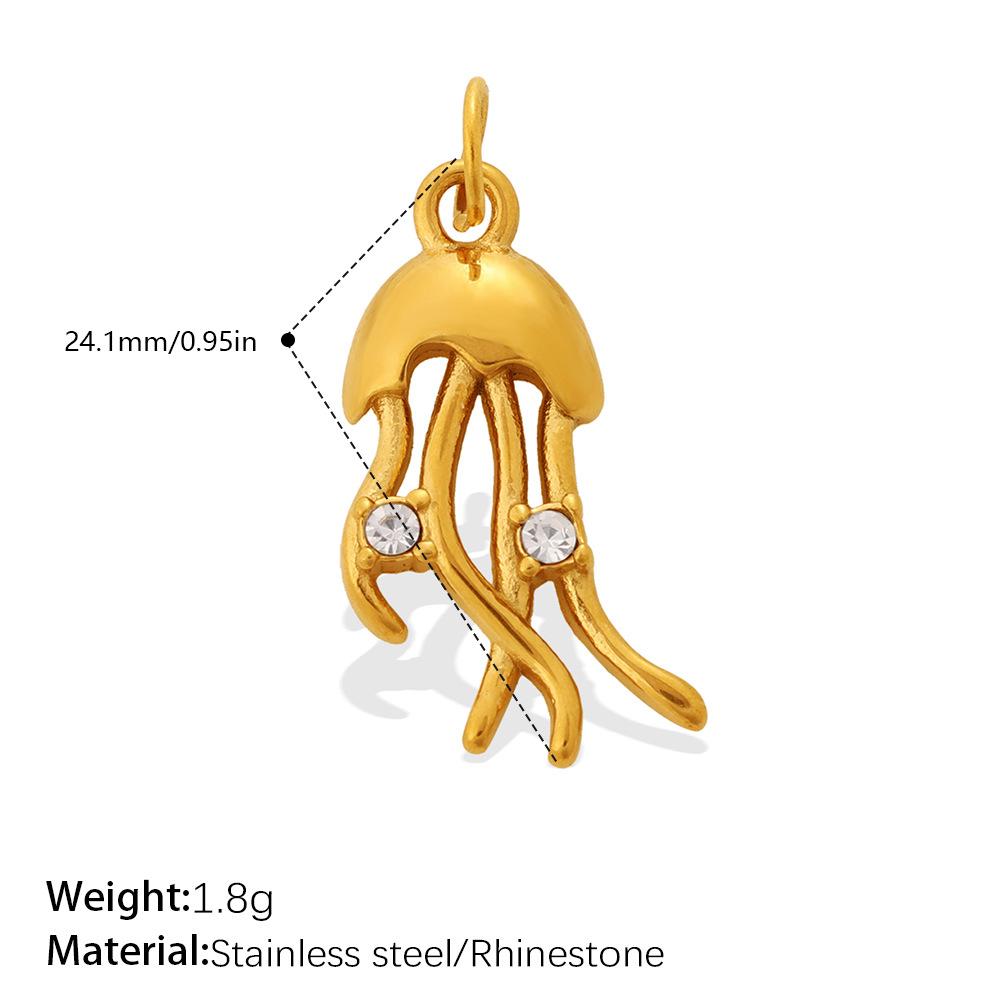 Seaside Vacation Style Golden Dolphin Starfish Pearl Shell Pendant Diy Versatile Jewelry Accessories