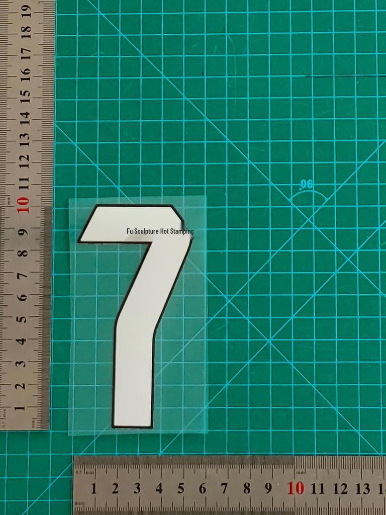 Atletico Madrid 25-26 Away Jersey Number and Letter Heat Transfer Stickers, B Grade, Adult Size
