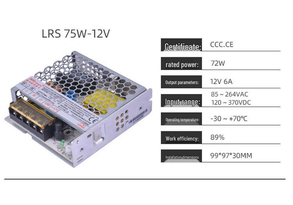 35W-450W Single Output Switching Power Supply: 5V/12V/15V/24V/36V/48V for 3D Printers
