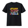 Retro Groovy Cartoon It's Okay To Feel All The Feels Quote Print Mental Health Casual T Shirt V