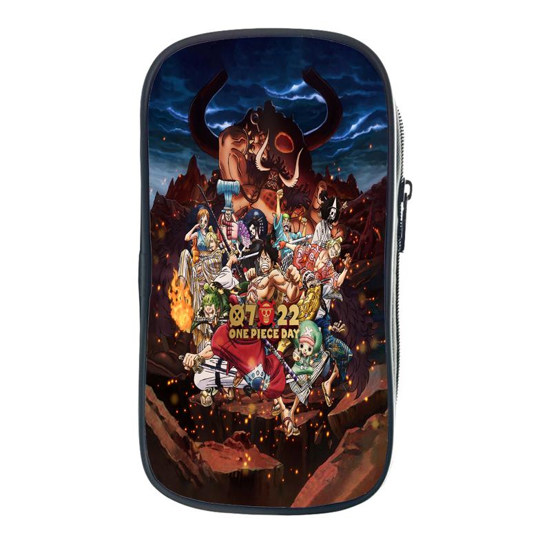 One Piece Pencil Bag Zoro Luffy Chopper Ace Law School Cases Kawaii Stationery Holder Bag Pen Case Students School Supplies