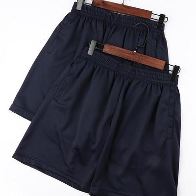 Herren- und Damen-Marineblau schnelltrocknende Basketballshorts mit elastischem Bund, atmungsaktivem Stoff und trendigem Design für einen coolen Sport-Look
