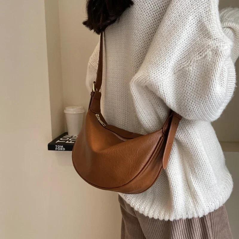 Large Capacity Luxury Handbags Crossbody Bags for Women Solid Soft Shoulder Bags Female Casual Travel Hobos Bag Vintage Sac New