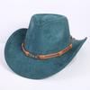 Popolare cappello western da cowboy in camoscio classico europeo e americano moda uomo e donna cappello da cowboy a forma di cuore di pesca stile LO
