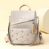 Embroidered Rhomboid Backpack Large Capacity Women's Commuter Bag Multifunctional Shoulder Bag