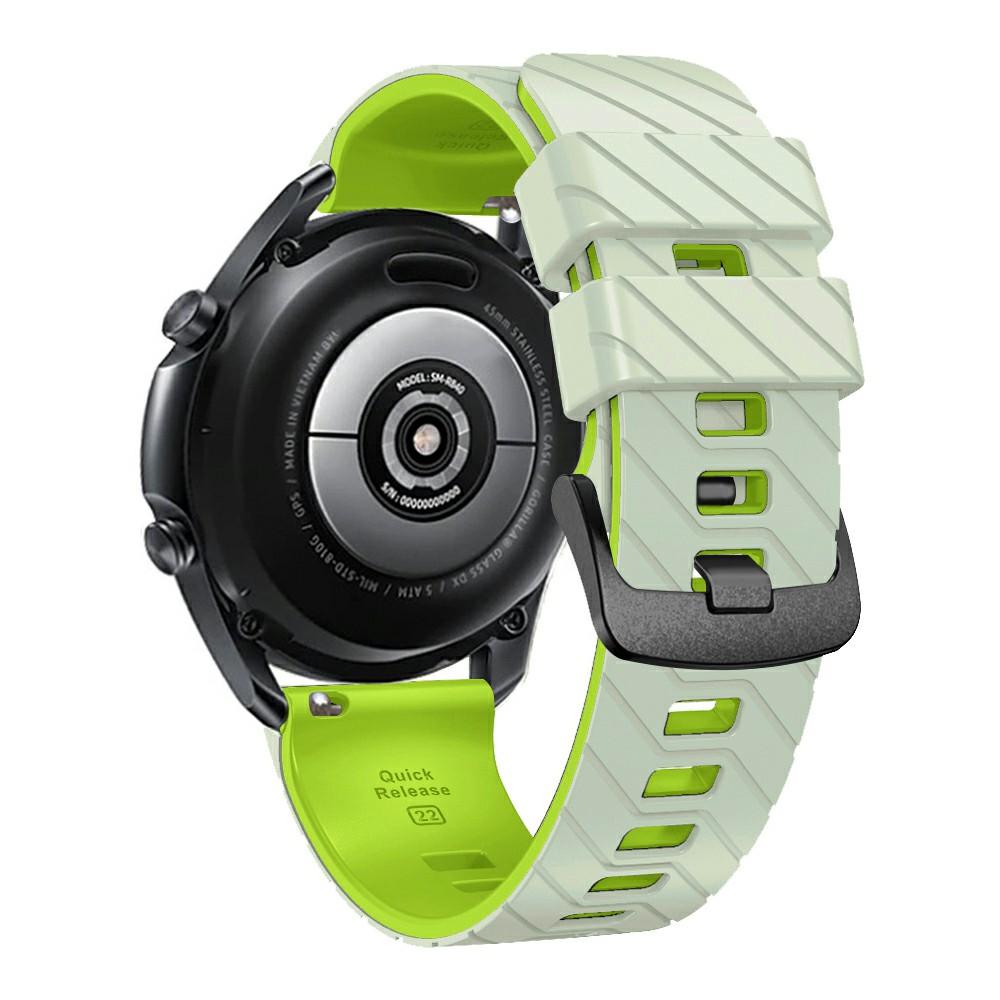 

Silicone Band for Suunto 9 Peak Pro/9 Peak/Vertical/Race S/Race Dual Color Replacement Watch Strap Grey+Lime