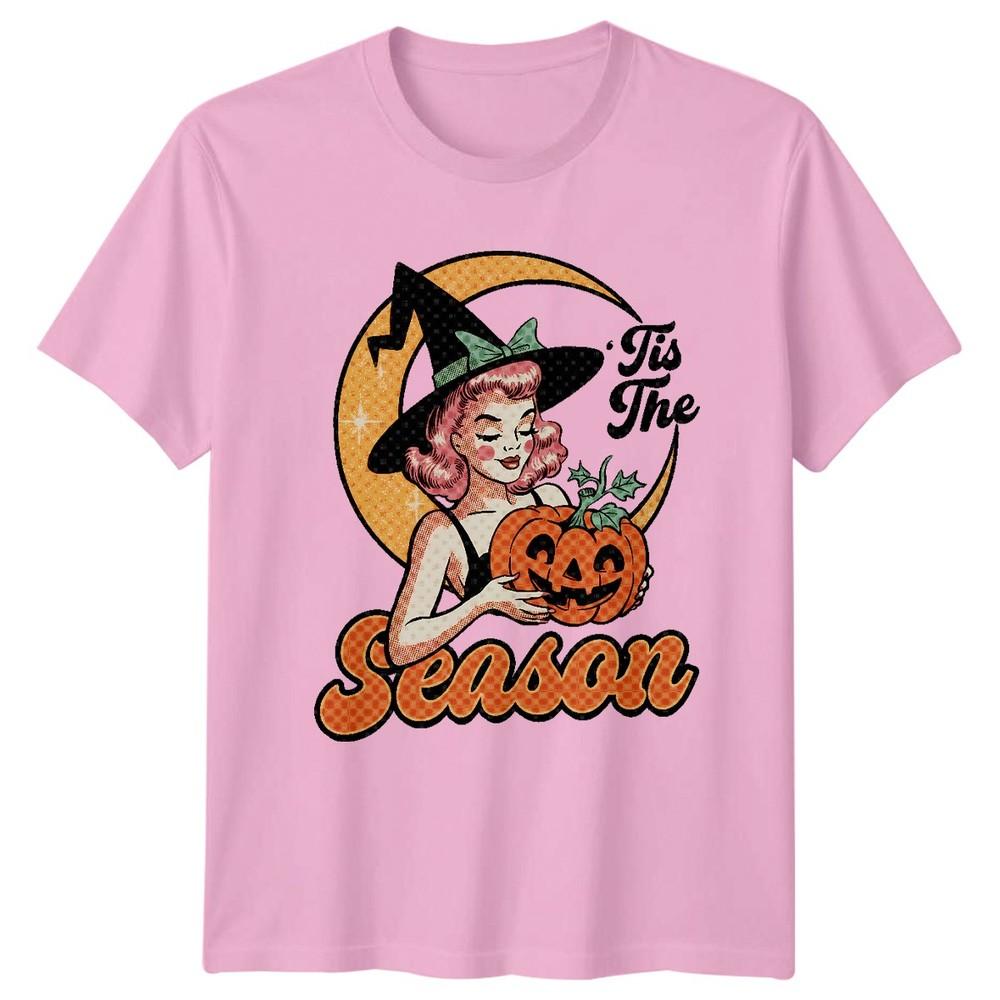 Tis The Season Halloween Holidays Witch Pumpkin Unisexs TShirt Unisexs Tee Graphic