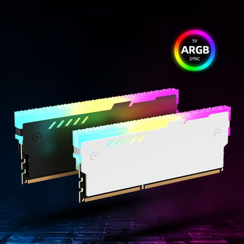 PC Memory Heatsink Cooling 5V 3PIN ARGB for Desktop Computer Memory DDR3 DDR4 DDR5 Temperature Dissipation Aluminum