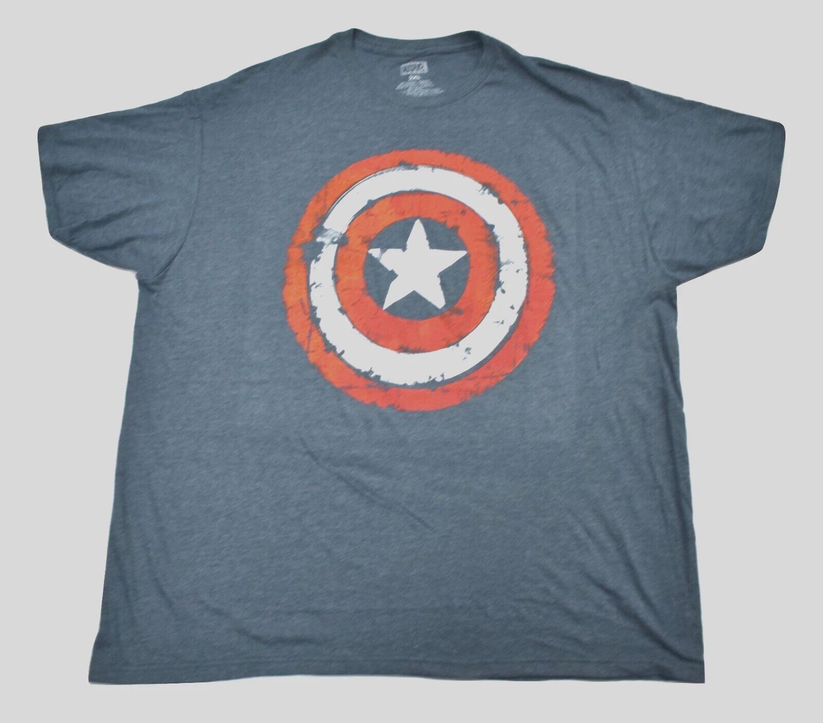 Marvel Mens Captain America Shield Shirt New 2XL L