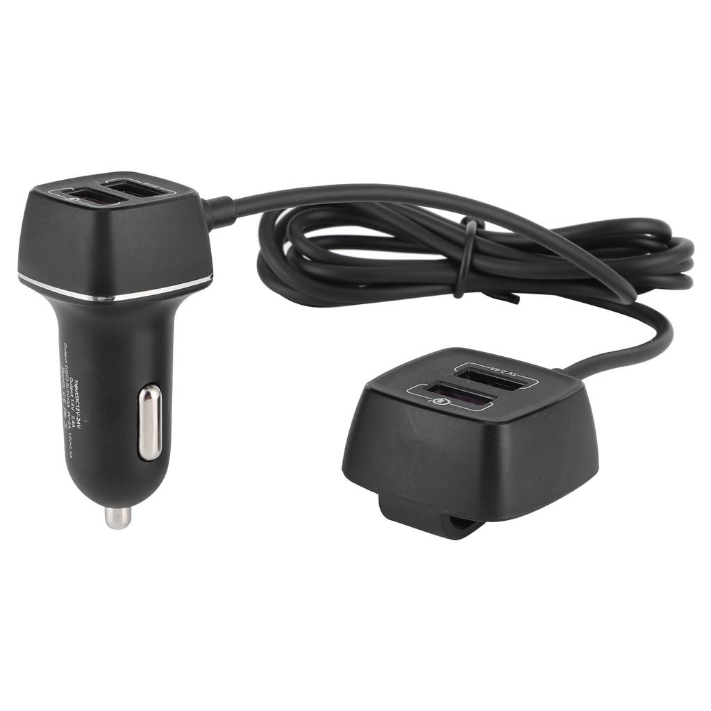 Buy Fast Car Charger 4 USB Port for QC 3.0 Fast Charging Rear Seats