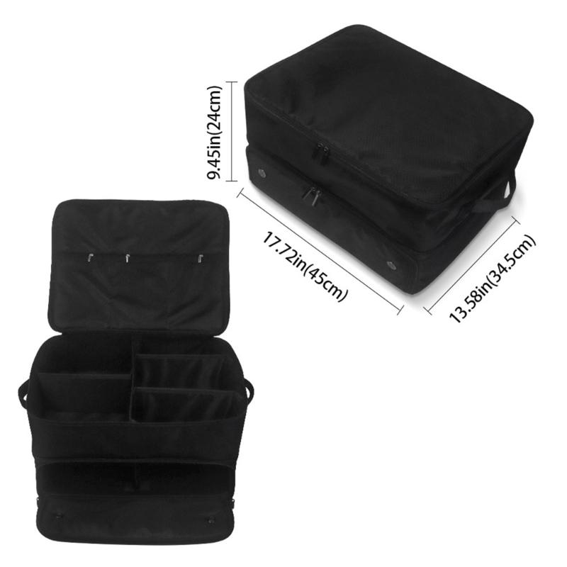 Golfs Car Storage Organizer Golfs Car Locker 2 Layer Golfs Trunk Organizer with Individual Compartment for 2 Pair Shoes