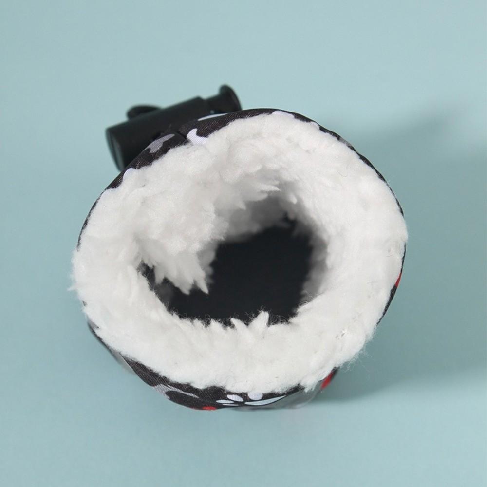 4Pcs Anti-slip Pet Shoes Plush Pet Snow Boots Fashion Winter Dog Shoes for Small Medium Dog