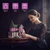 1788PCS MOC Pink Victorian House Building Blocks Magic Castle Model Bricks Holiday Desktop Ornament Puzzle Toy Halloween Gift