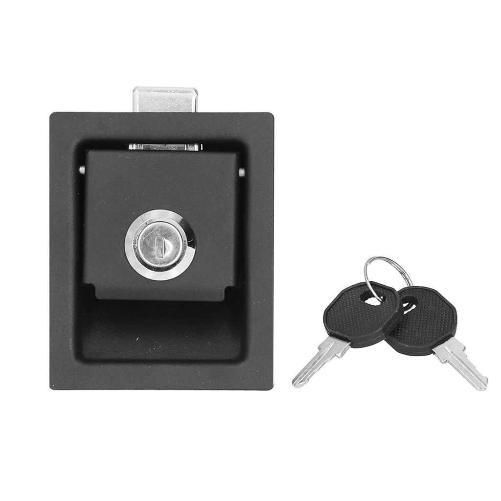 RV Generator Cabinet Door Lock Square Zinc Alloy with 2 Keys Repair Replacement for Yacht Home