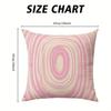 Pink Swirl Square Jacquard Pillow Cover for Sofa Office Waist Cushion Cover Home Decorative Pillowcase