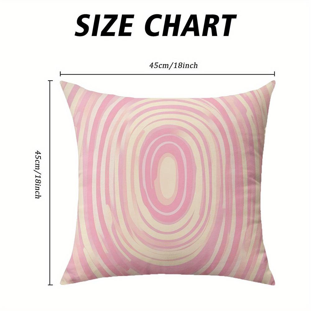 Pink Swirl Square Jacquard Pillow Cover for Sofa Office Waist Cushion Cover Home Decorative Pillowcase