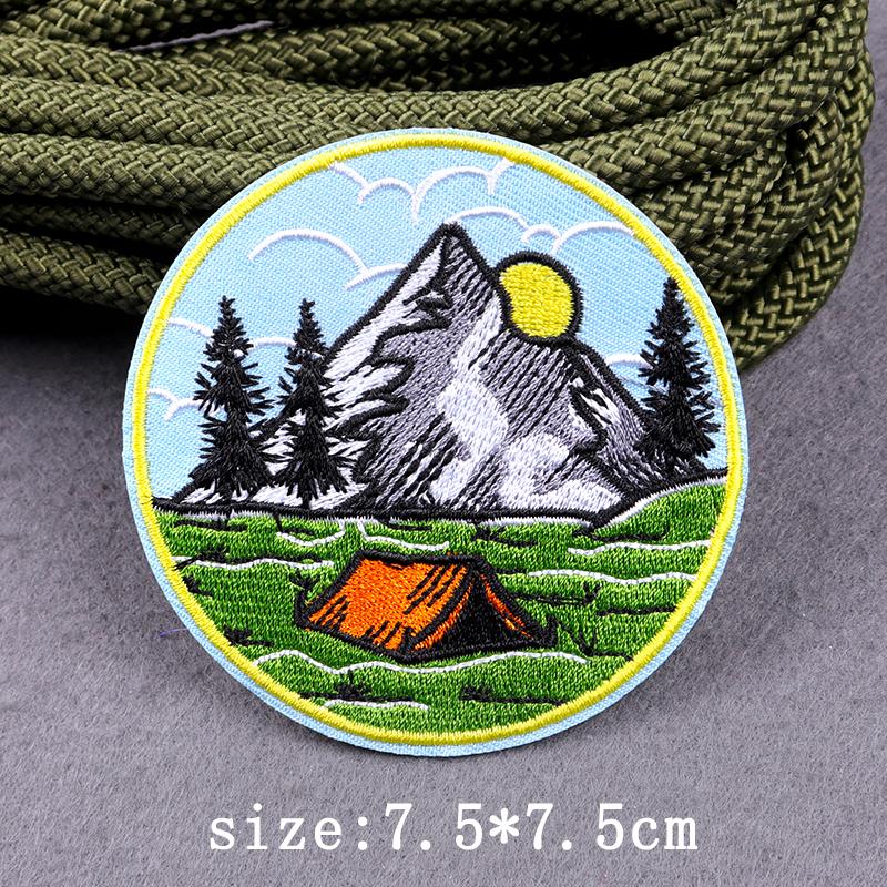 Abenteuer Camping Aufnäher Für Kleidung Wildnis Outdoor Aufnäher Aufbügel Aufnäher Für Kleidung Schmelzbar Stickerei Aufnäher Für Kleidung