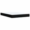 Box Spring Bed with Mattress Black 140 X 190 Cm Fabric