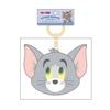 Tees Factory Tom und Jerry Plüschtier mit Karabiner, Reißverschluss-Maskottchen, Positives Gesicht Tom, Ca.. H110xB150xT45mm, TJ-5546748TM
